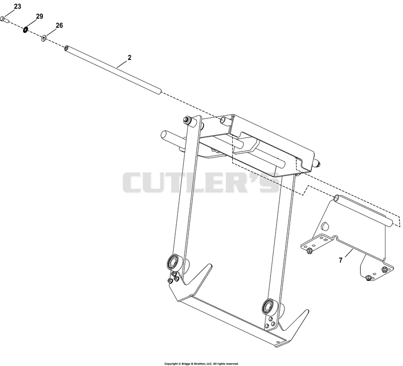 Blade Arm & Pivot Assembly - 3