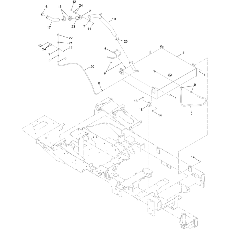 Fuel Tank and Hose Assembly