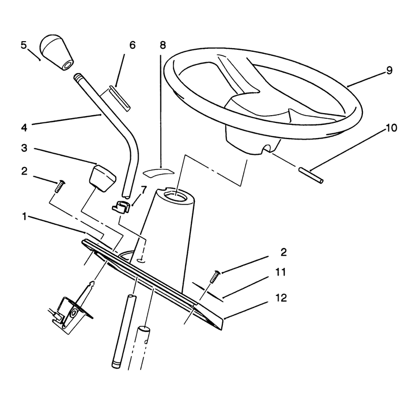 Steering Wheel and Console Assembly