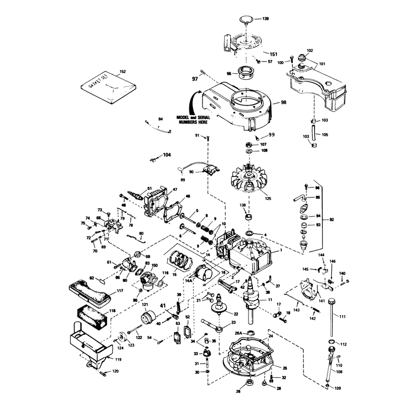 Engine Tecumseh Model Tvs100-44012b