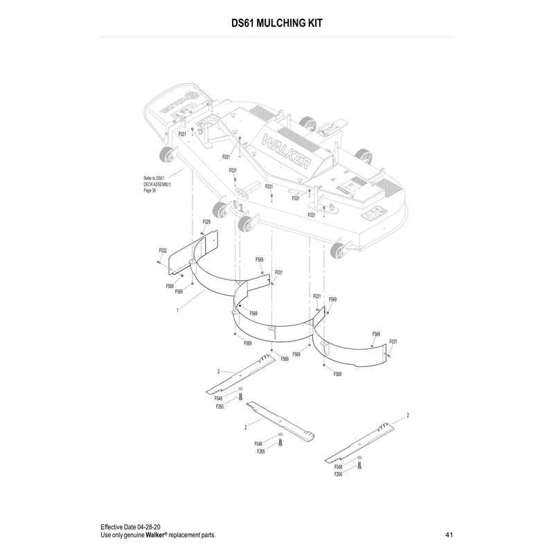 DS61 MULCHING KIT