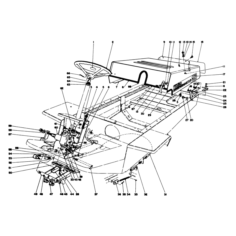 Pedals Hood and Steering Wheel Assembly