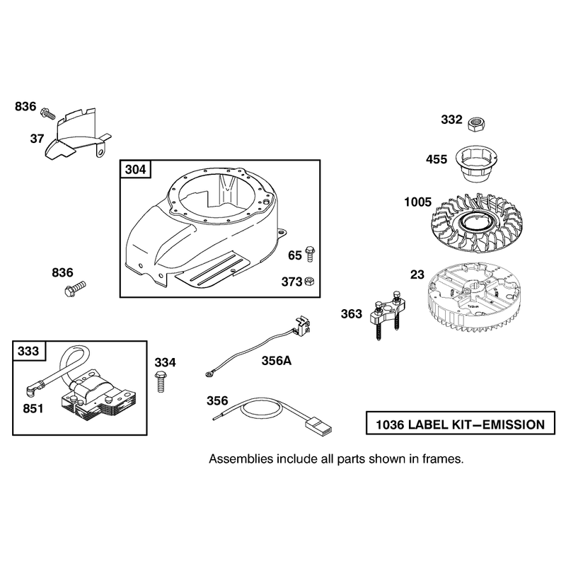 Blower Housing and Flywheel Assembly