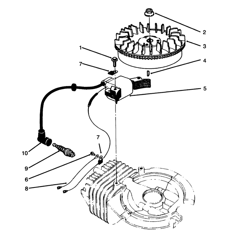 Flywheel & Magneto Assembly (engine Model 47ps5-5)