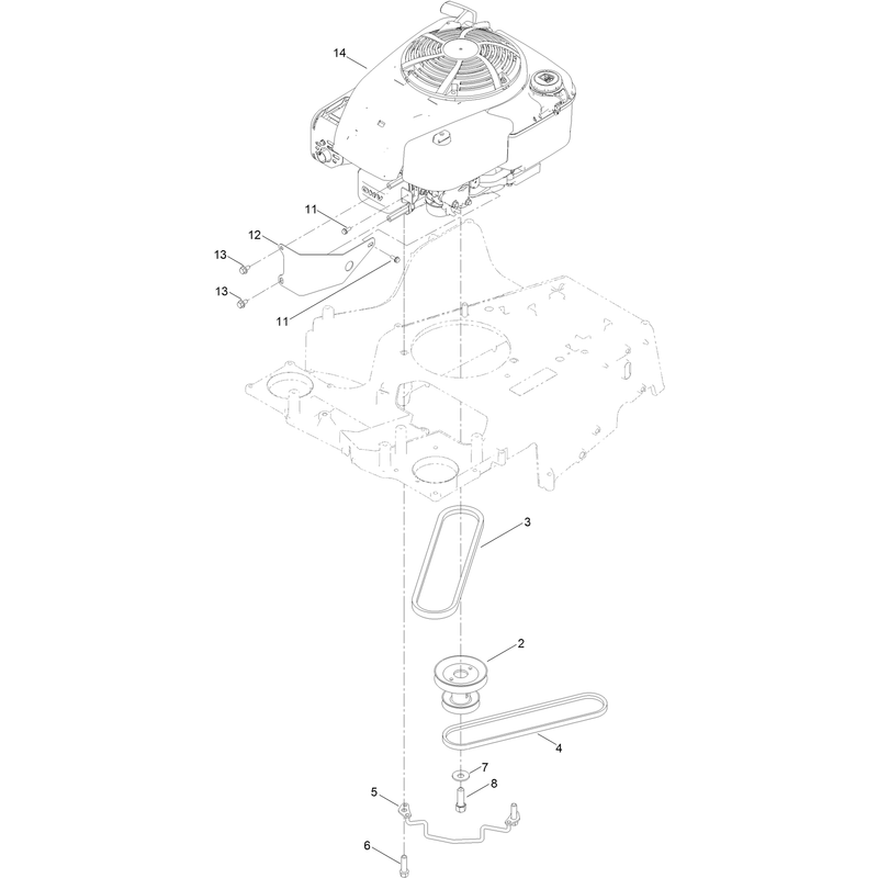 Engine and Belt Assembly