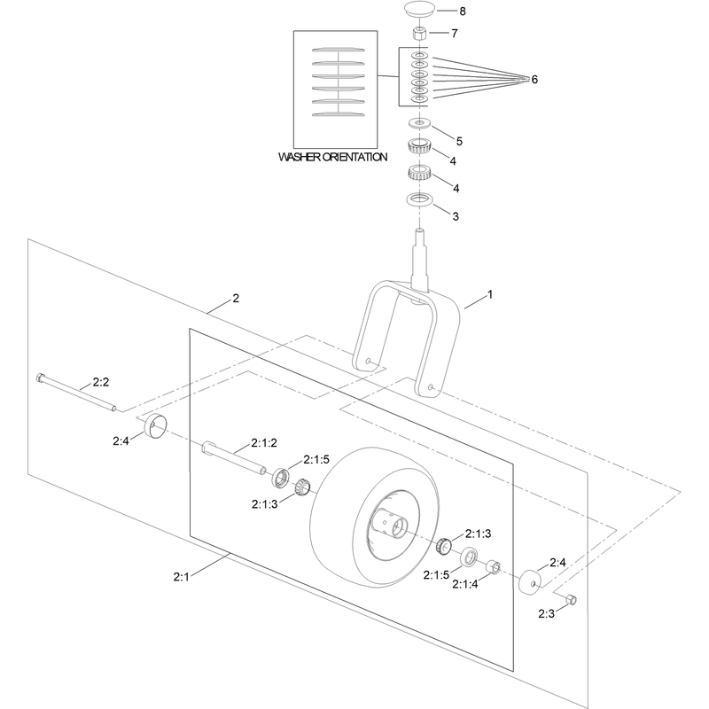 Caster Fork and Wheel Assembly