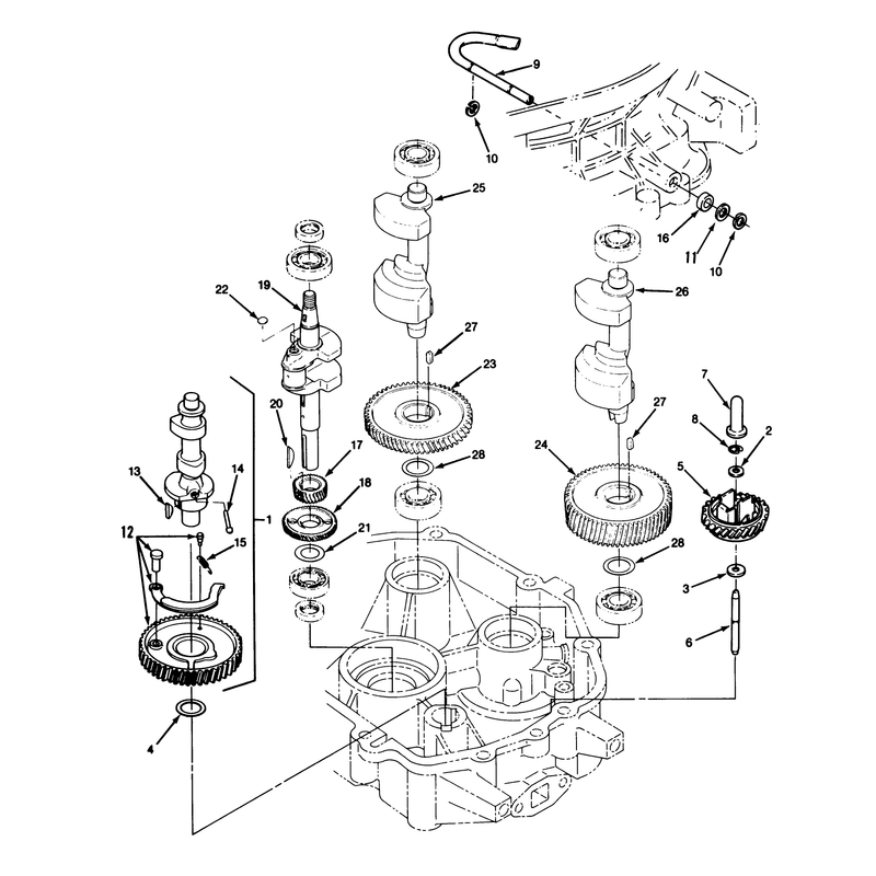 14hp Engine Crankshaft and Camshaft Assembly