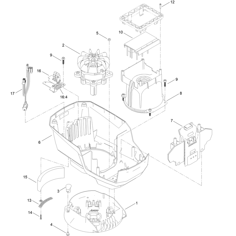 Lower Shroud Assembly Motor Module Assembly No 140-4213