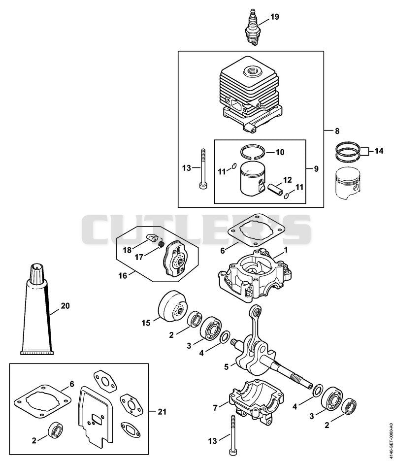 Crankcase, Cylinder