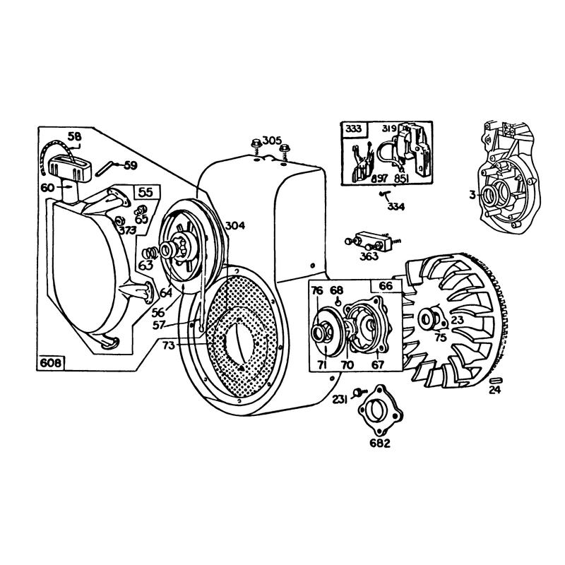 Engine Briggs & Stratton Model No. 252412-0685-01