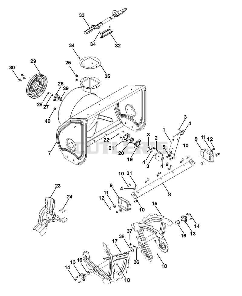 Chute And Auger