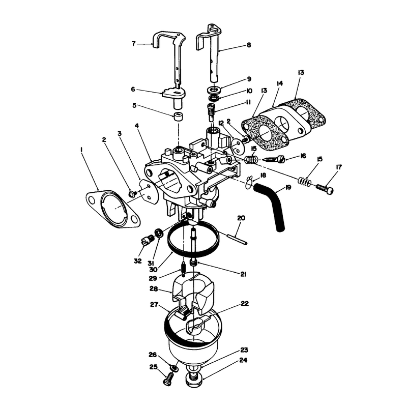 Carburetor Assembly (engine Model No. Vmj8)