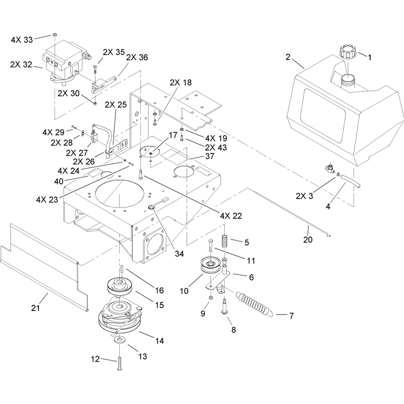 Fuel Tank Hydro Pump and Power Take Off Assembly