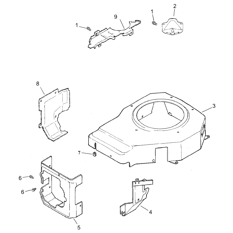 Blower Housing and Baffle Assembly Kohler Model Cv15t-41604