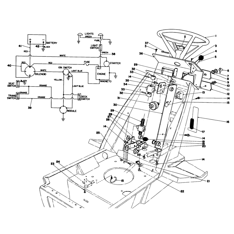 Steering Wheel & Dash Assembly