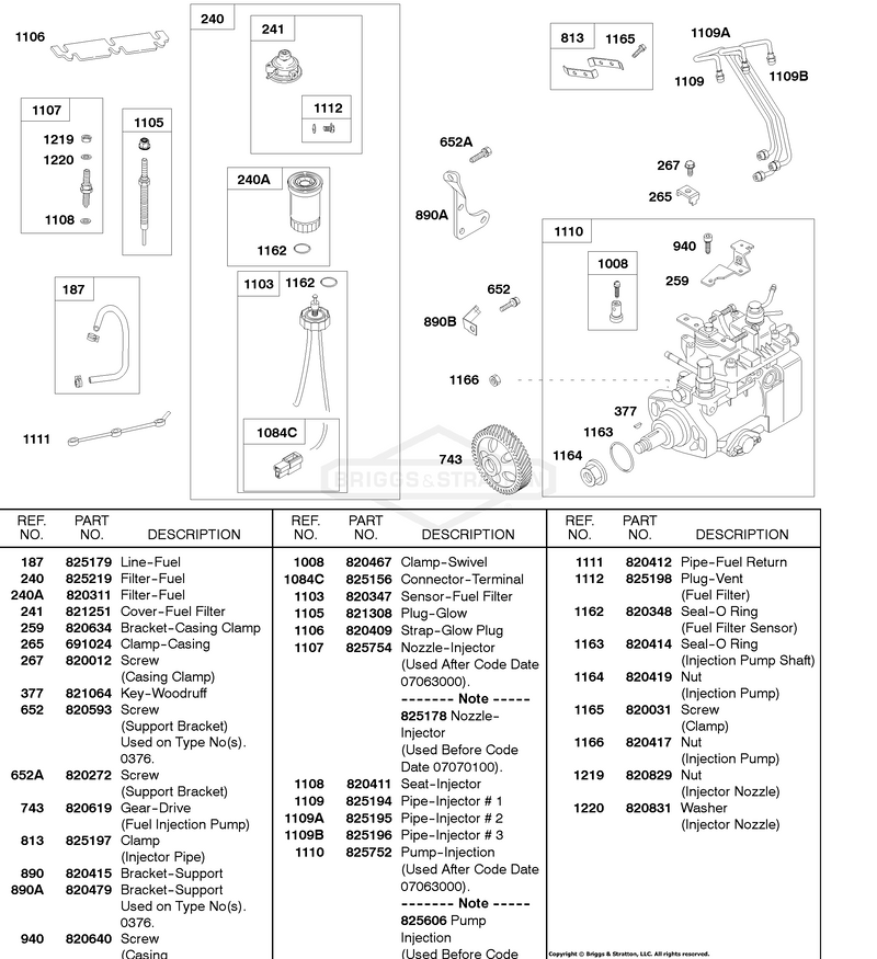 Fuel Filter, Fuel Injection Pump, Glow Plugs