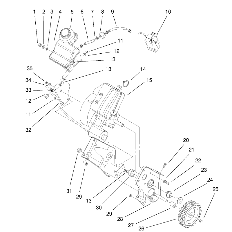 Engine and Frame Assembly