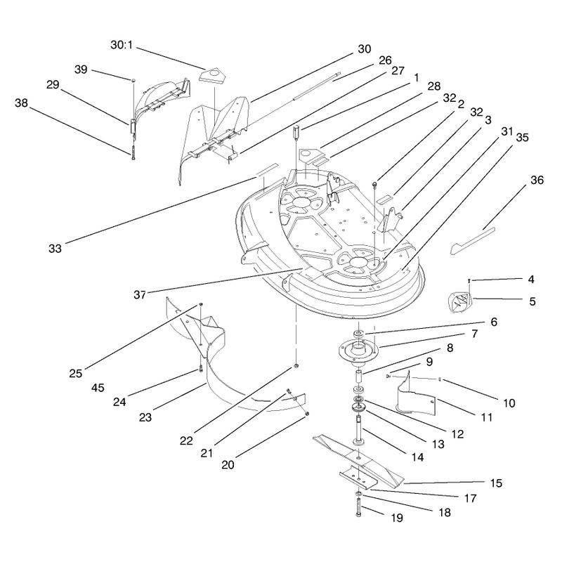 Deck Assembly 38in Cutting Unit