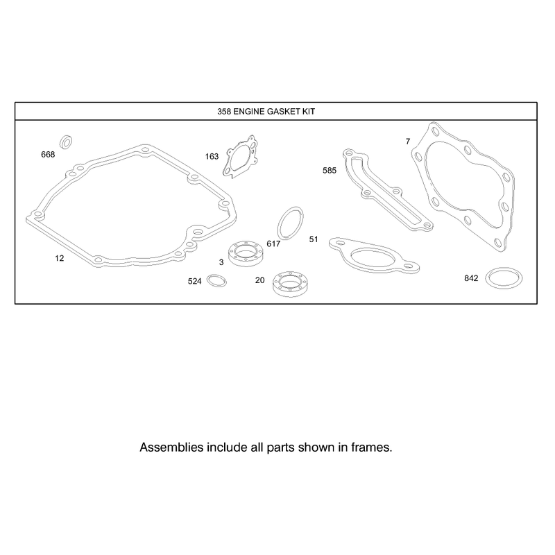 Gasket Assembly Briggs and Stratton Model 123K02-0114-E1