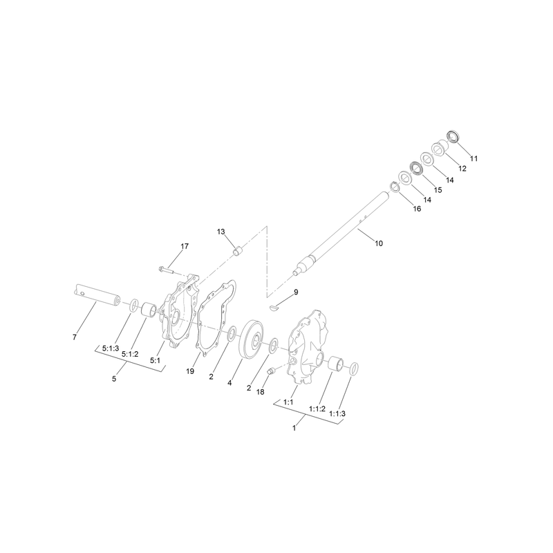 28 Inch Gear Case Assembly