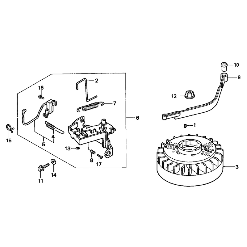 Flywheel Assembly Honda GXV160K1-A12