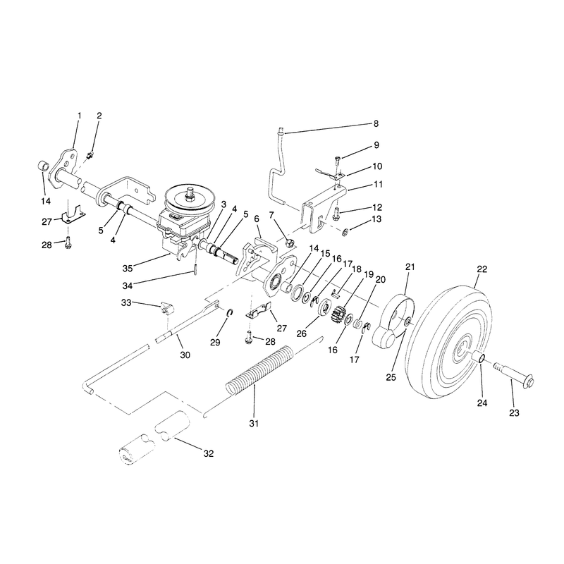 S P Rear Axle Assembly