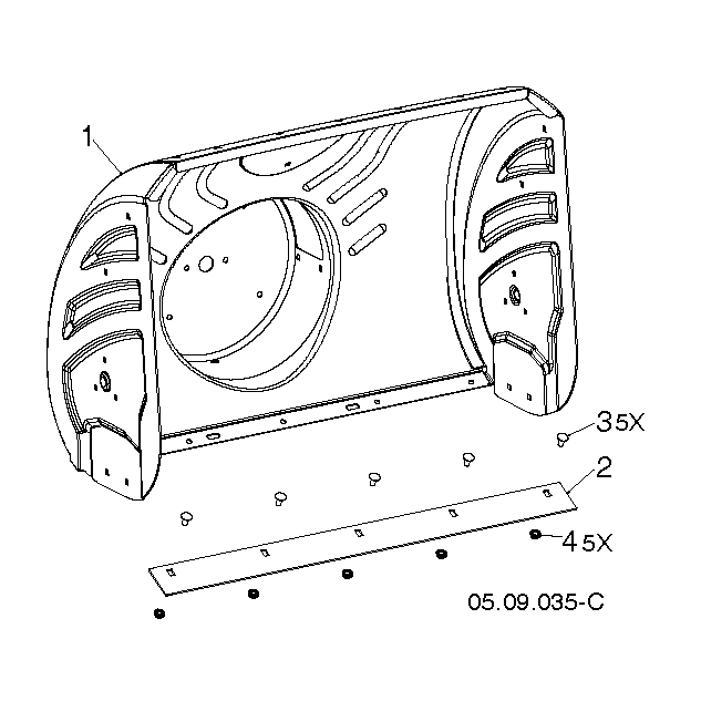 AUGER HOUSING AND IMPELLER