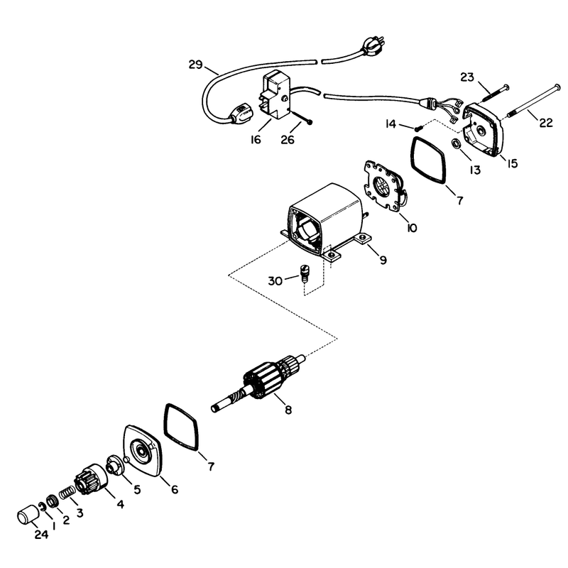 Electric Starter Motor Kit No. 38-7590 (optional)