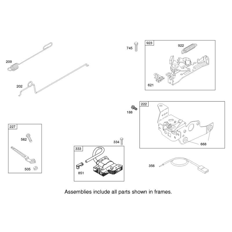 Governor Assembly Engine Briggs and Stratton Model 123K02-0114-E1