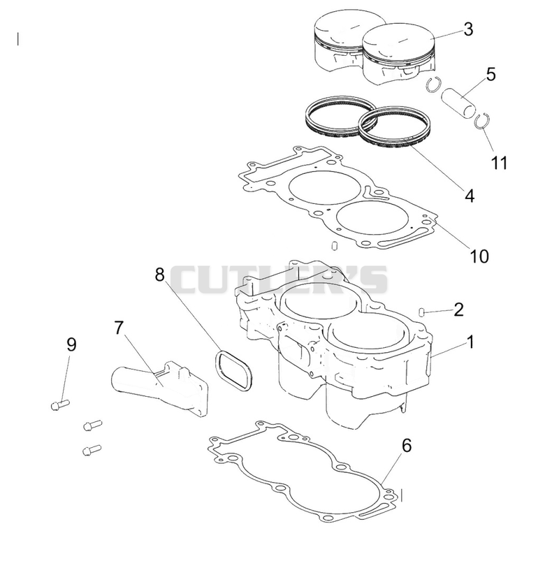 Engine, Cylinder and Piston