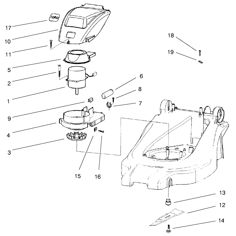 Motor and Blade Assembly