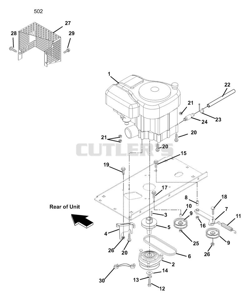 Engine, Exhaust, Belts And Idlers