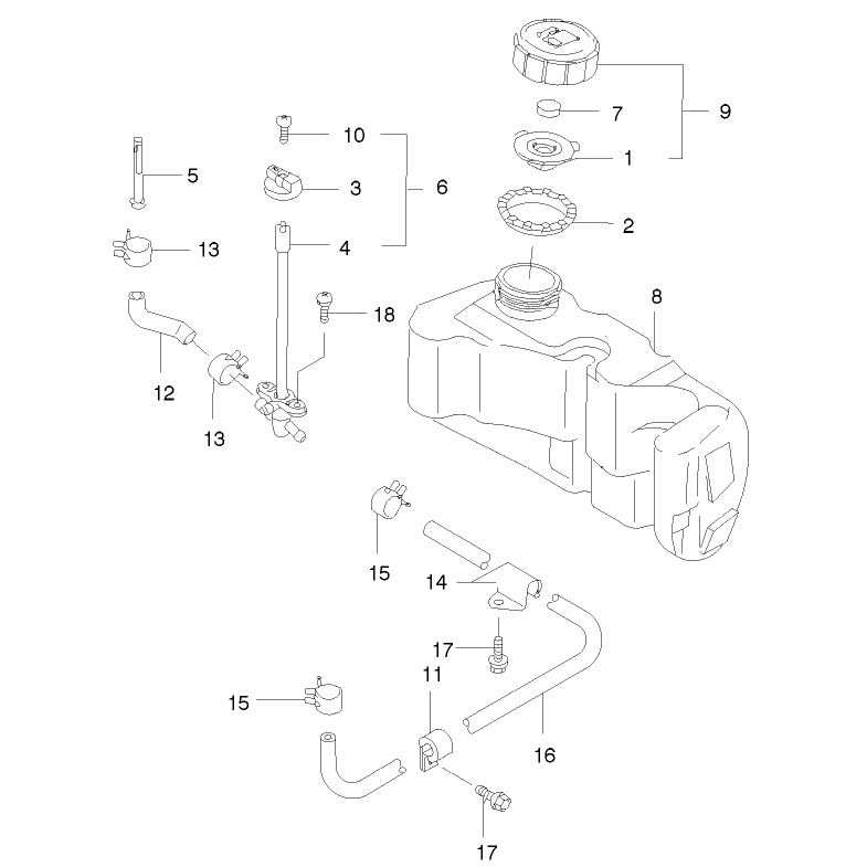 Fuel Tank and Fuel Valve Assembly