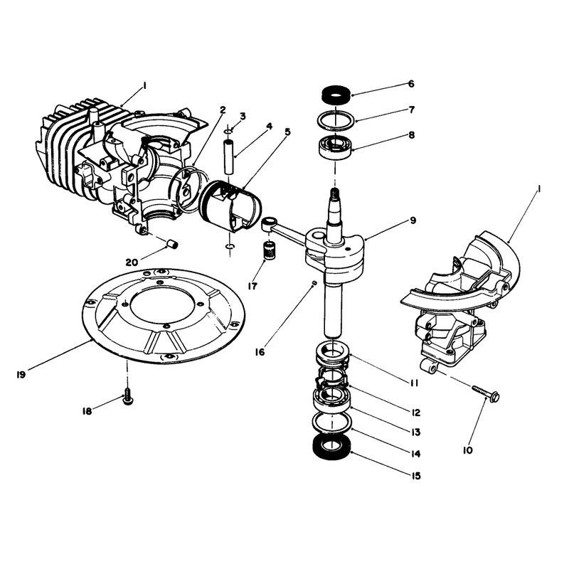 Crank Shaft Assembly Model No 47pl0-1