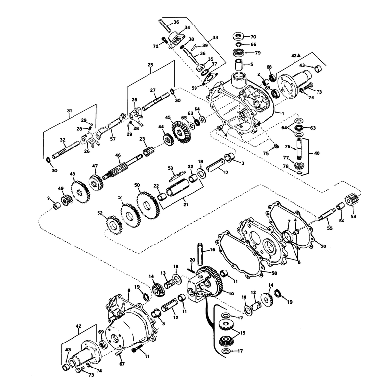 Transaxle Peerless Model No. 615 Assembly