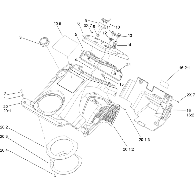 Shroud and Control Panel Assembly