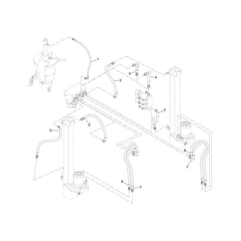 Stakedown Manifold Hydraulic Hose Assembly