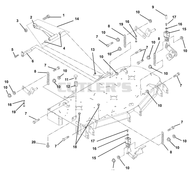 Mounting Arms, Link Chains And Deck Bumpers