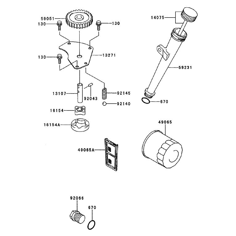 Lubrication Equipment Assembly Kawasaki FH680V-CS10