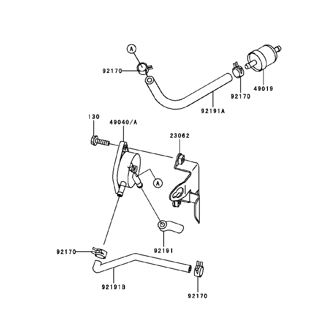 Fuel TankFuel Valve Assembly Kawasaki FH451V-BS04