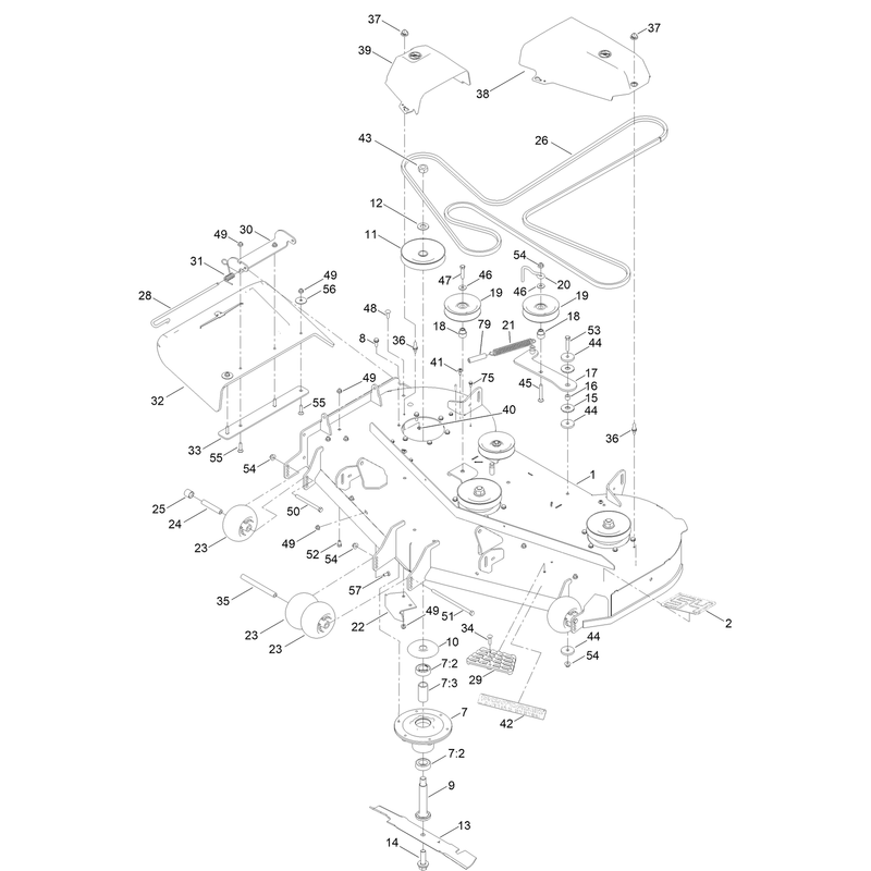 54 Inch Deck Assembly