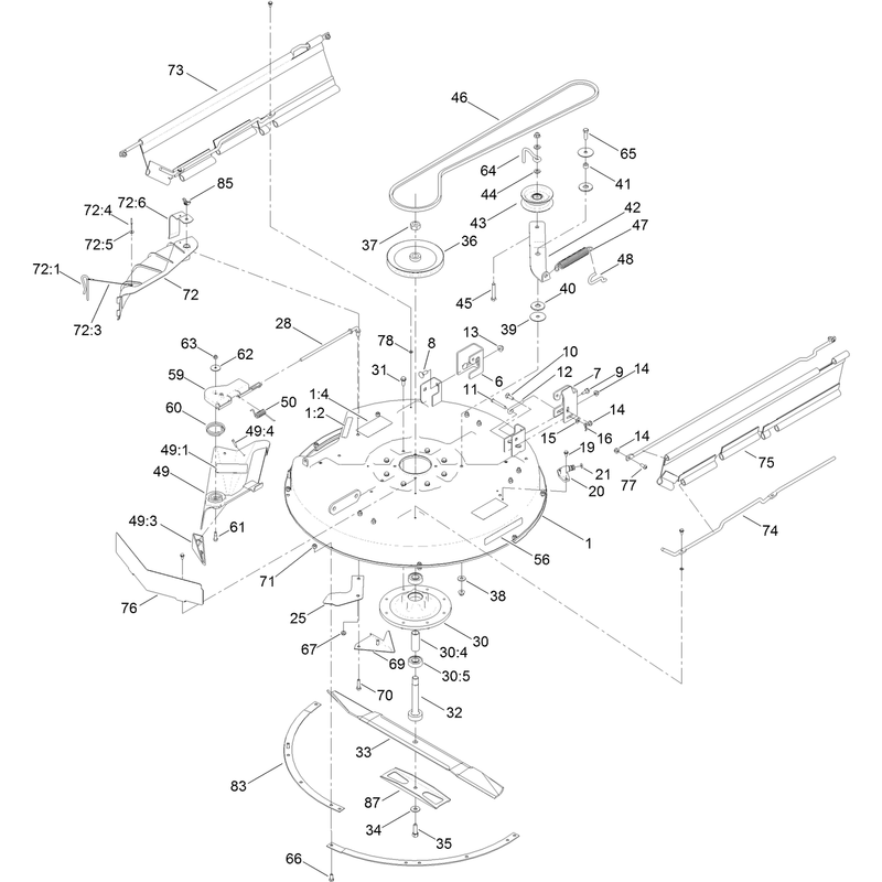 32 Inch Deck Assembly