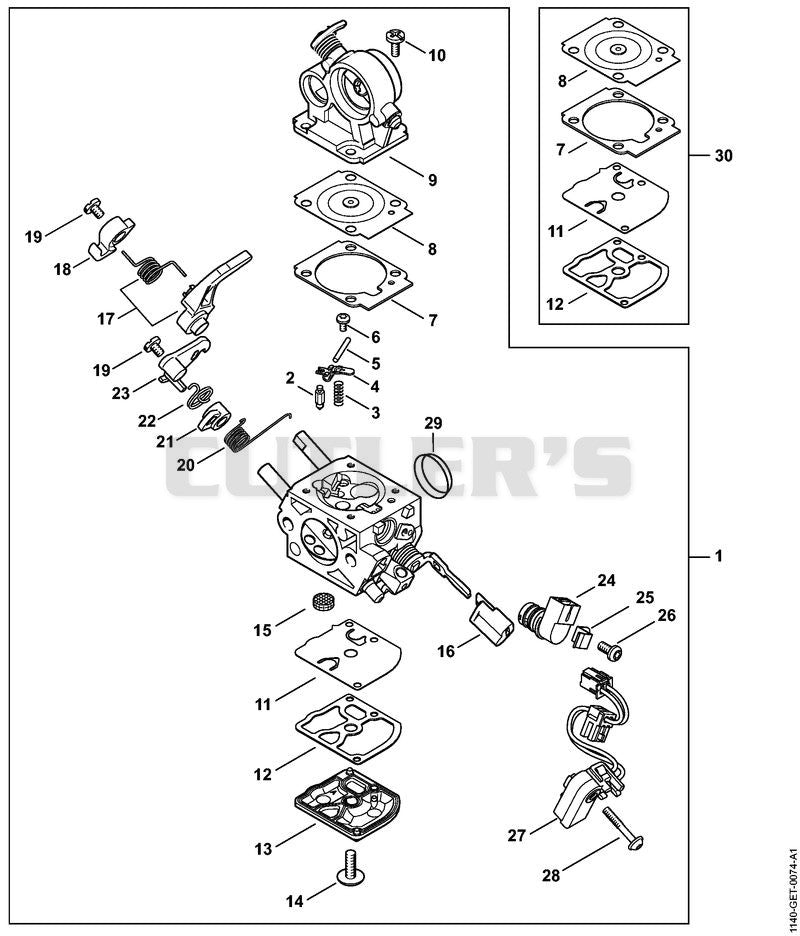 Carburetor parts 1140/13