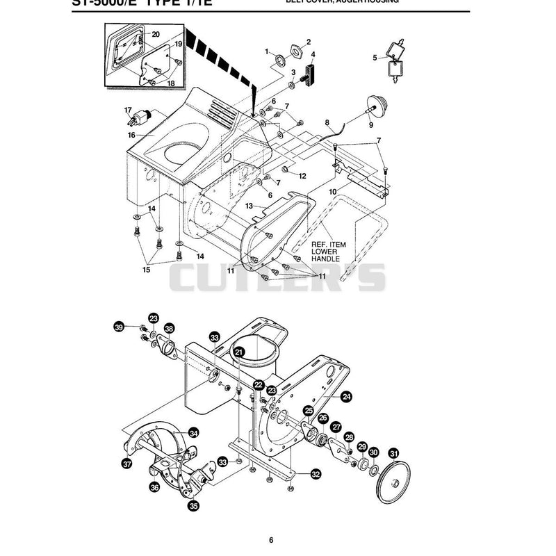 BELT COVER, AUGER HOUSING
