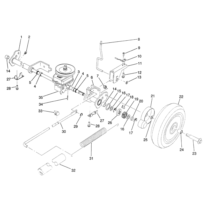 S P Rear Axle Assembly