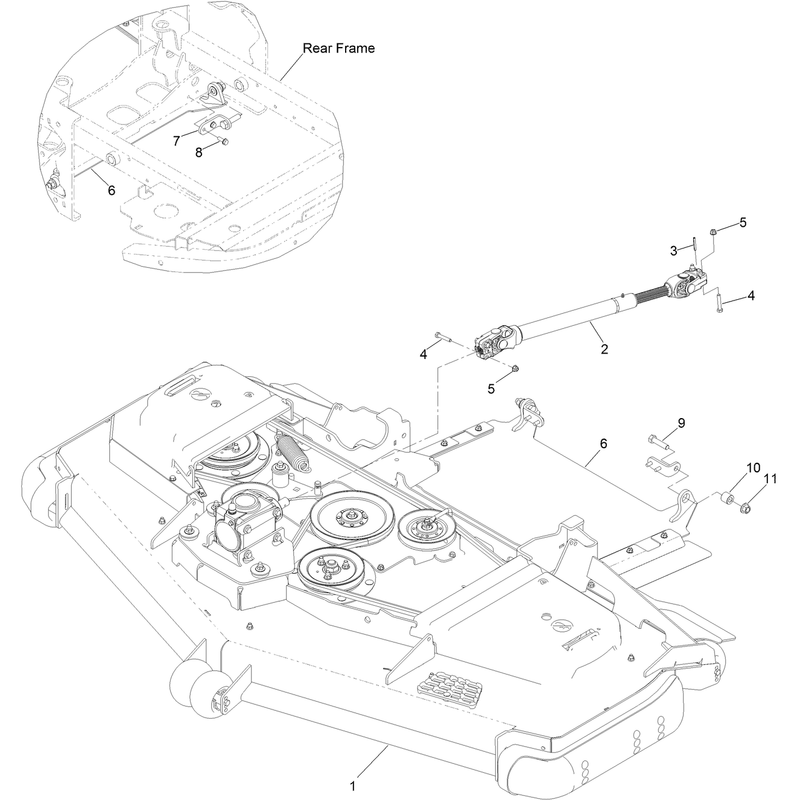 Deck,  Driveshaft and Tunnel Assembly