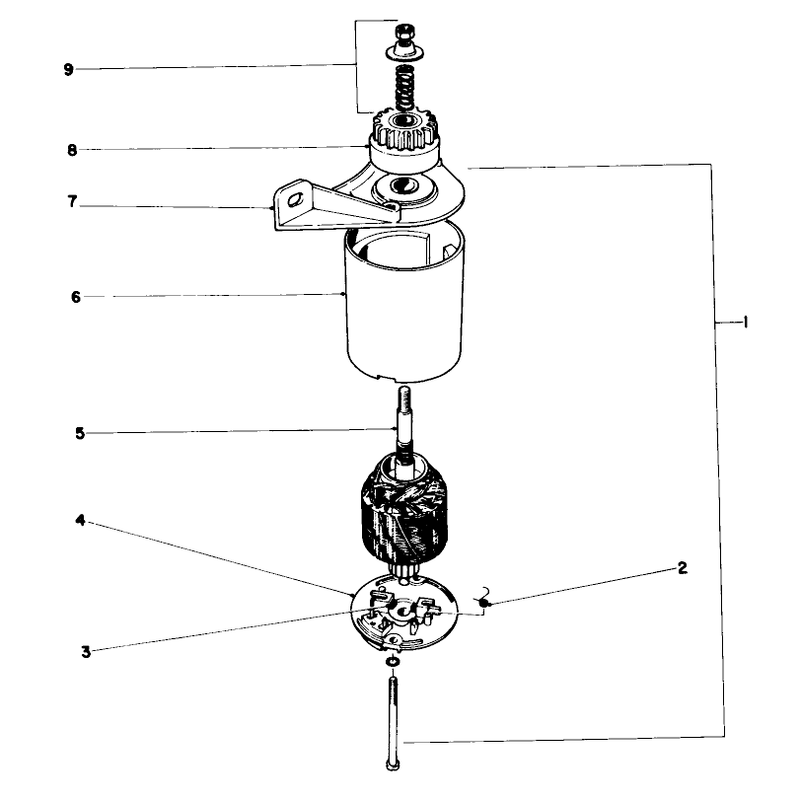 Starter Motor and Pinion