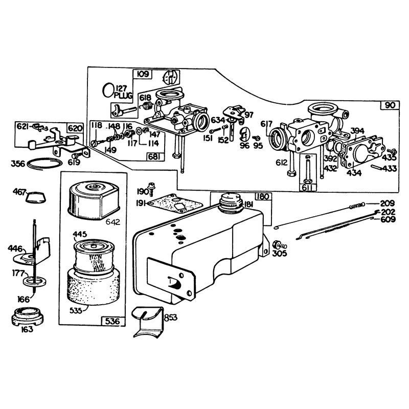 Engine Briggs and Stratton Model 131922-0163-01