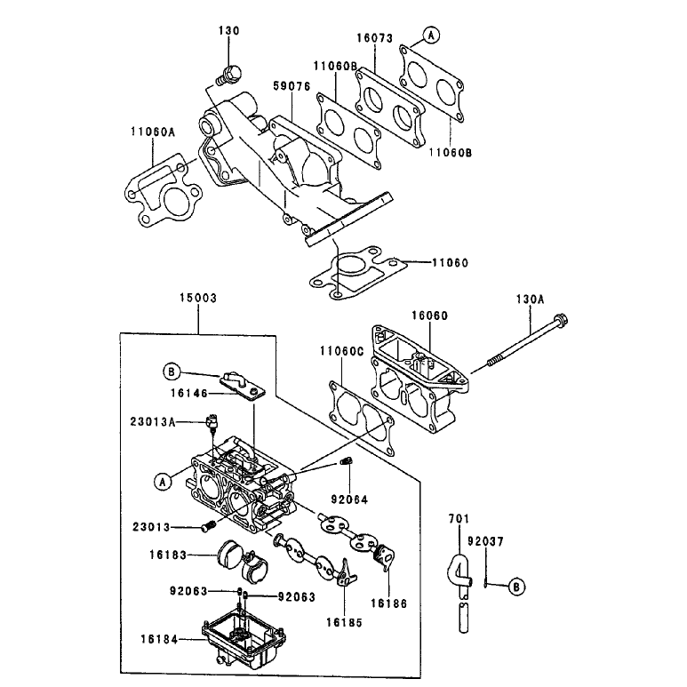 Carburetor Kawasaki FD750D-AS03