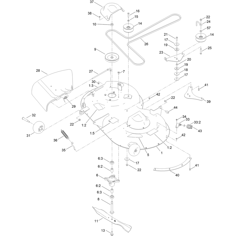 42in Deck and Decal Assembly